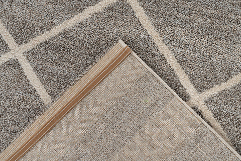 Design-Teppich mit auffälliger Musterung Rhemus 237 Braun / Beige Makro