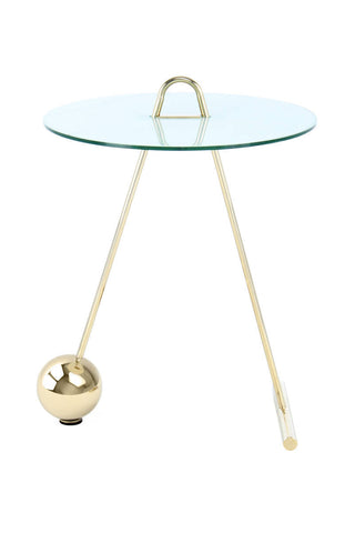 Design-Tisch Beistelltisch Affair 537 Gold / Weiß Draufsicht