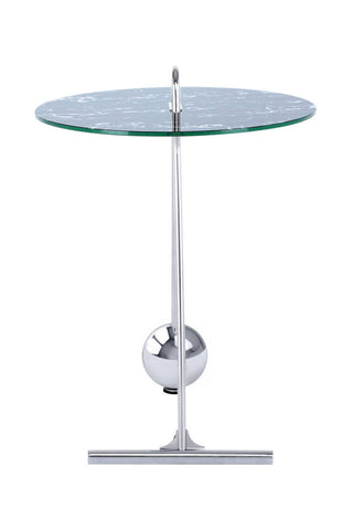 Design-Tisch Beistelltisch Affair 537 Silber / Schwarz Draufsicht