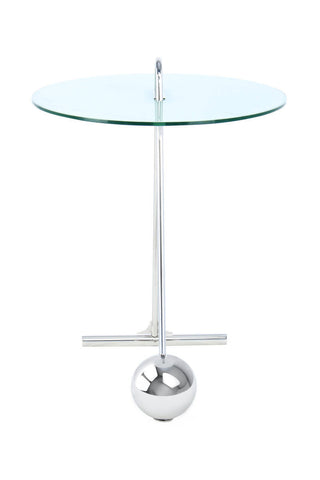 Design-Tisch Beistelltisch Affair 537 Silber / Weiß Draufsicht