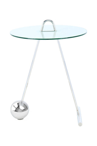 Design-Tisch Beistelltisch Affair 537 Silber / Weiß Draufsicht