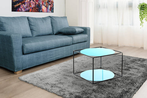 Design-Tisch Beistelltisch Couple 137 Blau / Schwarz Ambiente