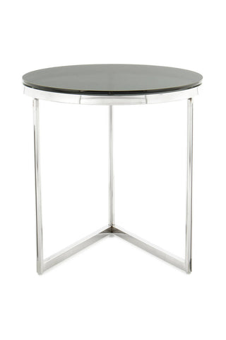 Design - Tisch Beistelltisch Jamie 137 Schwarz / Silber Draufsicht