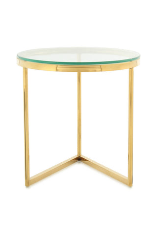 Design - Tisch Beistelltisch Jamie 237 Klar / Gold Draufsicht
