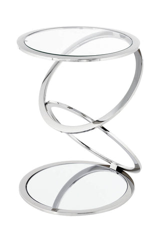 Design-Tisch Beistelltisch Marylin 525 Silber Draufsicht