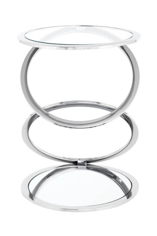 Design-Tisch Beistelltisch Marylin 537 Silber Draufsicht