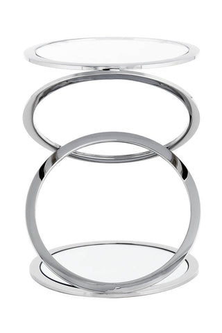 Design-Tisch Beistelltisch Marylin 537 Silber Draufsicht