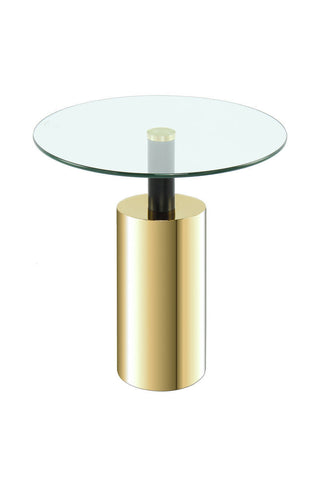 Design-Tisch Beistelltisch Rosanie 537 Klar / Gold Draufsicht