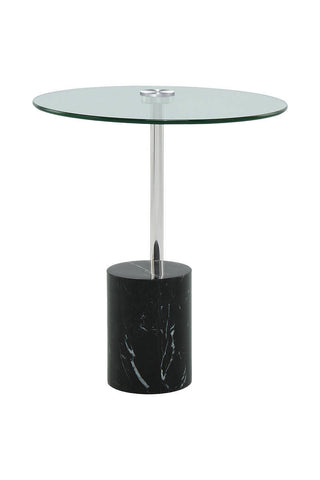 Design-Tisch Beistelltisch Rosarius 537 Silber / Schwarz Draufsicht