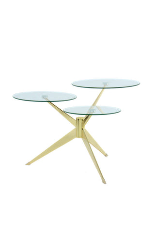 Design-Tisch Beistelltisch Tliet 137 Gold Draufsicht