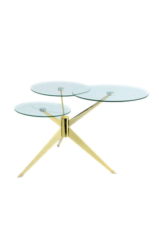 Design-Tisch Beistelltisch Tliet 137 Gold Draufsicht