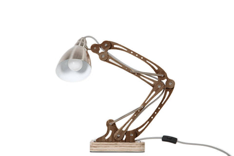 Design-Tischlampe Tischlampe Abramo Teak Draufsicht
