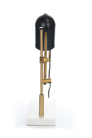 Design-Tischlampe Tischlampe Hazal 137 Schwarz / Gold / Weiß Draufsicht