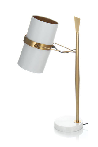 Design-Tischlampe Tischlampe Ilaria 237 Weiß / Gold Draufsicht