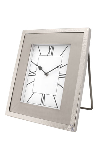 Design-Uhr Tischuhr Momentia 337 Silber Draufsicht