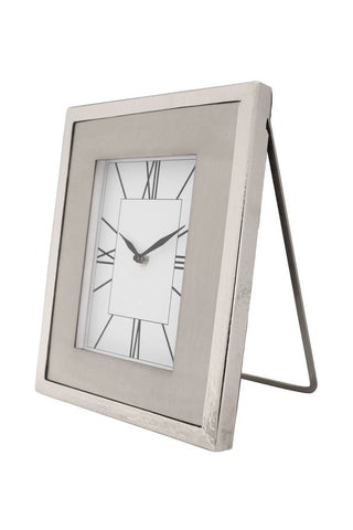 Design-Uhr Tischuhr Momentia 437 Silber Draufsicht