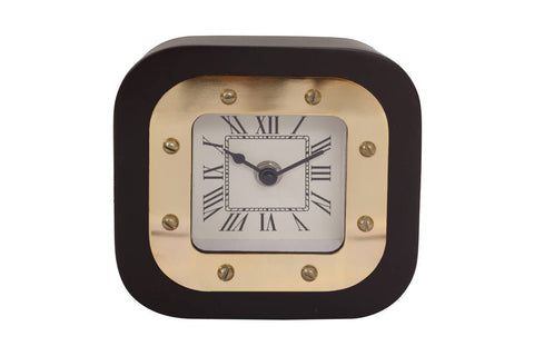 Design-Uhr Tischuhr Momentia 537 Gold / Schwarz Draufsicht