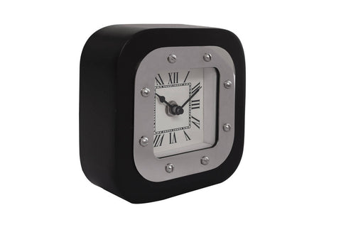 Design-Uhr Tischuhr Momentia 537 Silber / Schwarz Draufsicht