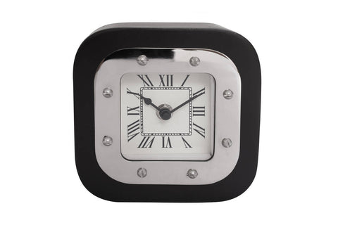 Design-Uhr Tischuhr Momentia 537 Silber / Schwarz Draufsicht