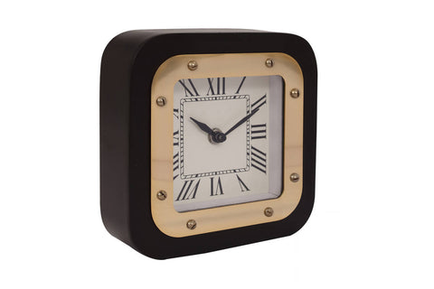 Design-Uhr Tischuhr Momentia 637 Gold / Schwarz Draufsicht