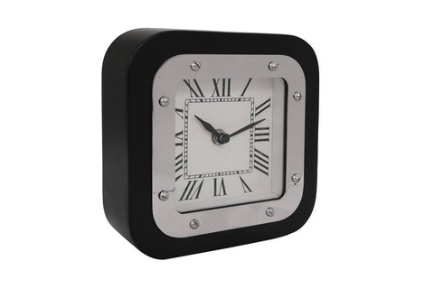 Design-Uhr Tischuhr Momentia 637 Silber / Schwarz Draufsicht