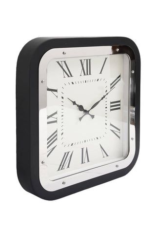 Design-Uhr Wanduhr Momentia 1370 Silber / Schwarz Draufsicht
