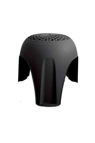 Eleganter Hocker Stuhl Liah Schwarz Draufsicht