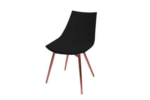 Stuhl Kenan 137 4er-Set Schwarz / Kupfer