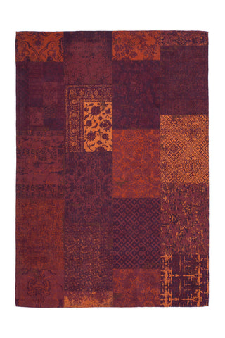 Flachwebteppich - Vintage-Look  Gaynor 187 Rot Draufsicht