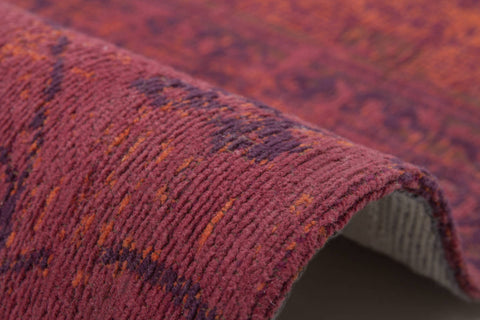 Flachwebteppich - Vintage-Look  Gaynor 187 Rot Makro