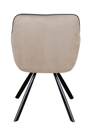 Glamour-Stuhl Stuhl Ebelin 137 Creme Draufsicht