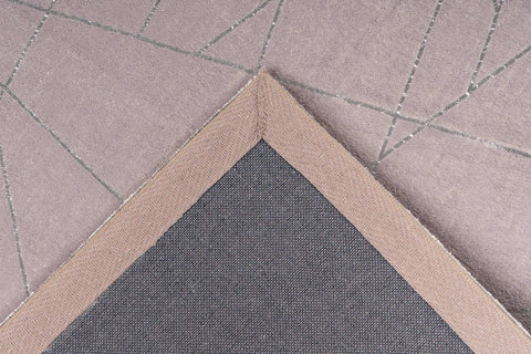 Glamour-Teppich Madras 137 Taupe / Silber Makro