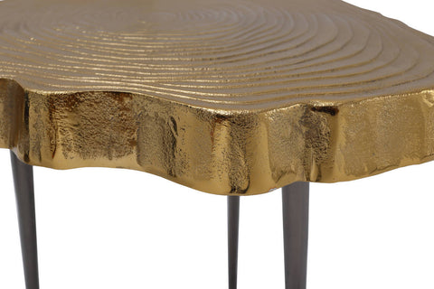 Glamouröser Metalltisch Beistelltisch Wooda 137 Gold Makro