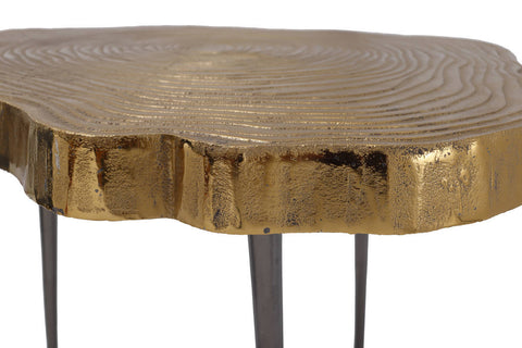 Glamouröser Metalltisch Beistelltisch Wooda 237 Gold Makro