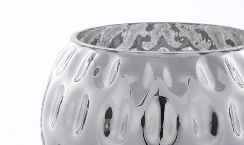 Glasvase "Shabby-Chic" Glasvase Arctics I 198 Silber Makro
