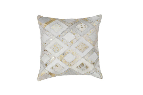 Kissen aus Leder Roulette Pillow 137 Elfenbein / Gold Draufsicht