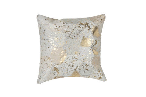 Kissen aus Leder Roulette Pillow 237 Elfenbein / Gold Draufsicht