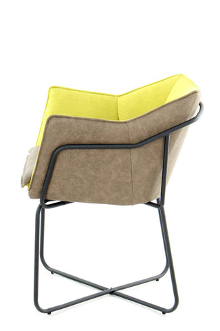 Komfort-Stuhl Stuhl Gustavo 137 Grün / Taupe Draufsicht