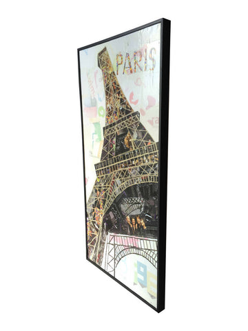 Kunst-Collage Papier Wandbild Francoise II 52x102 Freigestellt