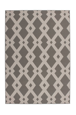 Kurzflorteppich Ginga 137 Taupe Draufsicht