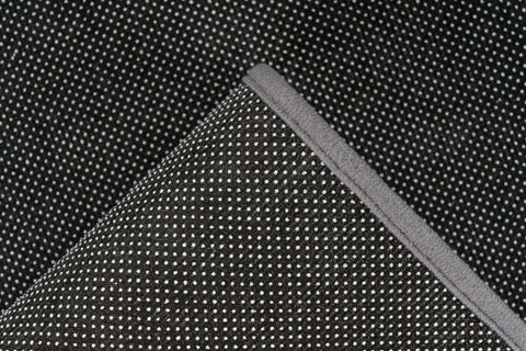 Kurzflorteppich Salima 537 Grau / Elfenbein / Schwarz Makro