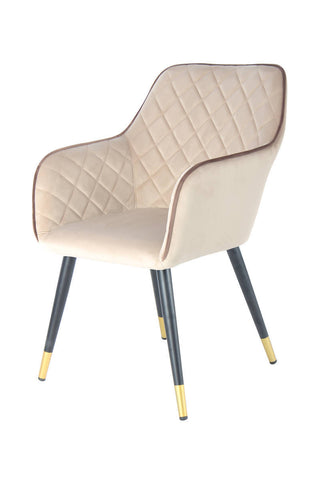Luxus-Stuhl Stuhl Peer 537 Beige / Braun  Draufsicht