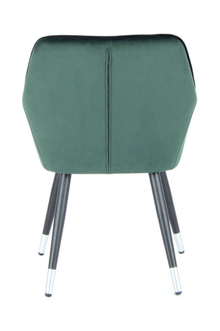 Luxus-Stuhl Stuhl Peer 637 Dunkelgrün / Schwarz Draufsicht