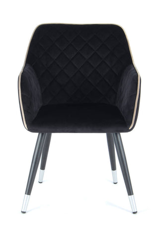 Luxus-Stuhl Stuhl Peer 637 Schwarz / Grau Draufsicht