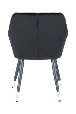 Luxus-Stuhl Stuhl Peer 637 Schwarz / Grau Draufsicht
