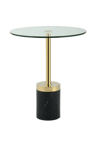 Luxus-Tisch Beistelltisch Pathos 137 Gold / Schwarz Draufsicht
