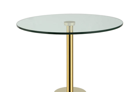 Luxus-Tisch Beistelltisch Pathos 137 Gold / Weiß Makro