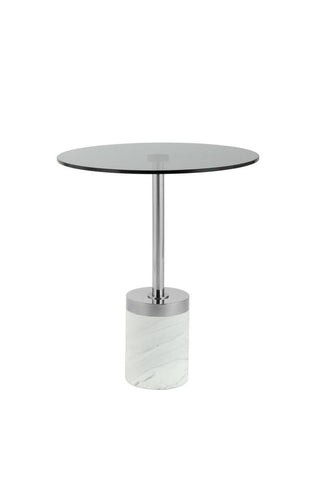 Luxus-Tisch Beistelltisch Pathos 137 Graphit / Weiß Draufsicht