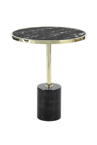 Luxus-Tisch Beistelltisch Pathos 525 Gold / Schwarz Draufsicht