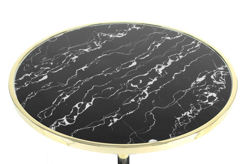 Luxus-Tisch Beistelltisch Pathos 525 Gold / Schwarz Makro